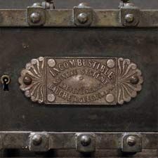 Antique French Bauche Lock Box Safe